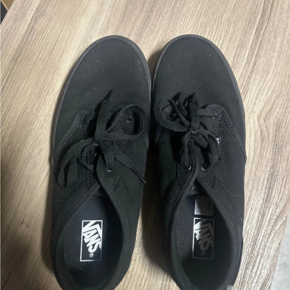 Vans Kids Black Low-Top Canvas Sneakers